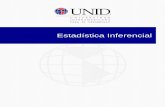 Estadística Inferencial - UNID · medición (metros, minutos, kilogramos, pesos, etc.). Al utilizar la tabla de distribución de probabilidad normal estándar, se habla de unidades