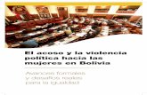 El acoso y la violencia política hacia las mujeres en Boliviaobservatorioparidaddemocratica.oep.org.bo/files/... · El acoso y la violencia política en Bolivia contra mujeres electas-pero
