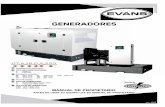 GENERADORES - evans.com.mx · 440 VCA / 254 VCA 3 Fases 4 Hilos 4 Contactos NA, 1 A, 250 VCA (2 en Posición A y 2 en Posición B) 220 VCA / 127 VCA 3 Fases 4 Hilos ... Regulador