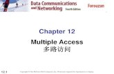 Chapter 12 Multiple Access - Xidianweb.xidian.edu.cn/ynquan/files/20150104_000807.pdf · A pure ALOHA network transmits 200-bit frames on a shared channel of 200 kbps. What is the