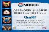 OFFSHORE HSE - ClassNK · OFFSHOREにおける HSE MODEC Group HSEQ Overview 外国人労働者を含む造船所等における 安全衛生の確保に関する経営者セミナー