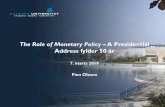 The Role of Monetary Policy A Presidential Address fylder ... · Netop derfor kan PP tre ting: 8 The Role of Monetary Policy PP1: ”monetary policy can prevent money itself from