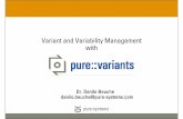 Variant and Variability Management with · Efficient Variant Modelling • accumulation of configuration knowledge • validation of variant configurations Automated and ResourceAutomated