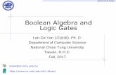Boolean Algebra and Logic Gatesviplab.cs.nctu.edu.tw/course/DCD2017_Spring/DCD_Lecture...Digital Circuit Design Boolean Algebra and Logic Gates Lan-Da Van (范倫達), Ph. D.Department