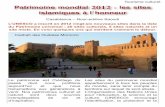 Tourisme culturel Patrimoine mondial 2012 : les sites ... 58/French/UNESCO.pdf · Patrimoine mondial 2012 : les sites islamiques à l’honneur Casablanca – Nour-eddine Saoudi ...