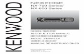 NX-700 Series/ NX-800 Series - Kenwood products• NX-700/ NX-700H: VHF D g tal Transce ver • NX-800/ NX-800H: UHF D g tal Transce ver noTiCes To The user Government law proh b ts