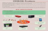 OMRON Products - ITP India · HVAC • Detecting Air Pressure Automatic Gates • Anti Accident switch • Detection end position Microwave Oven • Shutting o’ power when door