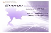 คํานํา Balance of in Thailand 2012.pdf · INTRODUCTION “Energy Balance of Thailand” report is published annually by the Department of Alternative Energy Development
