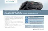 siemens.com/sinamics-v20 SINAMICS V20 · ︎El funcionamiento a velocidad variable se adapta con ... Los variadores de frecuencia de baja tensión de Siemens se dividen en SINAMICS