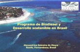 Programa de Biodiesel y Desarrollo sostenible en Brasil · 2011-08-29 · Materias-primas Brasil está entre los mayores productores y consumidores de biodiesel del mundo: - producción