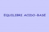 EQUILIBRI ACIDO-BASE · Il grado di ionizzazione di un acido (o base) è definito come il rapporto fra la concentrazione di acido (base) che è ionizzato all’equilibrio e la concentrazione