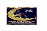 Bemerkungen zu „Sweet and Lowdown“ · Denn eigentlich geht es um Django Reinhardt. Und um den Jazz. Perfekt nutzt Woody Allen in »Sweet and Lowdown« die Form der Pseudo-Dokumentation,