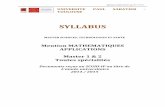 SYLLABUS · syllabus habilitation 2011-2016 universite paul sabatier - toulouse . syllabus . master sciences, technologies et sante . mention mathematiques applications