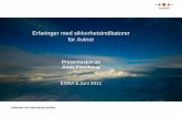 Erfaringer med sikkerhetsindikatorer for Avinor · Apron events. 2. Number of runway and taxiway incursions, other than by aircraft ... Number of signs, markings and lights not in