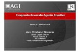 Il rapporto Avvocato Agente Sportivo novazio.pdf · Il rapporto Avvocato Agente Sportivo Milano, 4 Dicembre 2019 Avv. Cristiano Novazio Studio Legale DNLaw Piazza Velasca, 6 20122