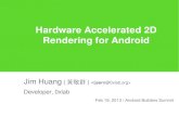Hardware Accelerated 2D Rendering for Android...Hardware Accelerated 2D Rendering for Android Jim Huang ( 黃敬群 )  Developer, 0xlab Feb 19, 2013 / Android