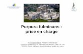 Purpura fulminans : prise en charge - GILAR · Purpura fulminans : prise en charge Pr François Dubos, Pédiatre, infectiologue Urgences pédiatriques et maladies infectieuses, CHRU