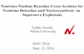 Neutrino-Nucleus Reaction Cross Sections for Neutrino ...Neutrino-Nucleus Reaction Cross Sections for Neutrino Detection and Nucleosynthesis in Supernova Explosions Toshio Suzuki Nihon