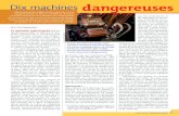 Dix machines dangereuses - IRSST · 2013-09-26 · Une publicité sur le cadenassage Cet automne, les Québécois peuvent voir à la télé une publicité-choc de la CSST sur le cadenassage,