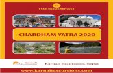 CHARDHAM YATRA 2020 - Kailash Pilgrimagekailash-pilgrimage.com/wp-content/uploads/2019/10/Char-Dham-Yatra-2020.pdf · A side trip to Yamunotri (Barkot-Yamunotri-Barkot) After breakfast,