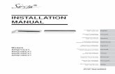 INSTALLATION MANUAL · INSTALLATION MANUAL Models AHQ71CV1 AHQ100CV1 AHQ125CV1 AHQ140CV1 IM-5CEY-0711(1)-SIESTA Part No.: R08019036905A Installation Manual Split Type Unit Manuel