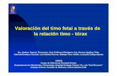 Valoración del timo fetal a través de la relación timo ... · Valoración del timo fetal a través de la relación timo - tórax Drs. Andrea Espinel Roncancio, Juan Guillermo Rodriguez