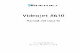 Videojet 8610...ii Rev AB Manual del usuario de Videojet 8610 Para los clientes de Canadá Emisiones: el equipo cumple con la norma canadiense ICES-003 04, Clase A. Seguridad: el equipo