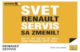 SVET...RIEŠENIE PRE STARŠIE VOZIDLÁ RENAULT Servis 5+ je dlhodobý program pre všetky vozidlá Renault a Dacia staršie ako 5 rokov*, vďaka ktorému podstatne znížite náklady