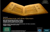 Excellence of the Quran · Excellence of the Quran Qari Muhammad Zarzour (Syria) Shaykh Khalid Abdul Sattar (USA) Shaykh Abdur Rahman ibn Yusuf Chaired by: Shaykh Owais Nadwi Azhar