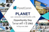 PLANET - Stock Exchange of Thailand · Distributor Manufacturer System Integrator Service Provider PlanetFiber Service Provider PlanetCloud Reseller. ปี 2554 • Top Enterprise