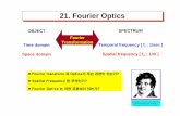 21. Fourier Optics21. Fourier Opticsoptics.hanyang.ac.kr/~shsong/21-Fourier optics.pdf · 2016-08-31 · 21. Fourier Optics21. Fourier Optics OBJECT Time domain Space domain SPECTRUM