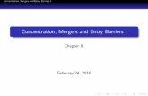Concentration, Mergers and Entry Barriers Ifaculty.ses.wsu.edu/Espinola/Concentration_Merges_Entry...Concentration, Mergers and Entry Barriers I Concentration Measures Mergers 2015