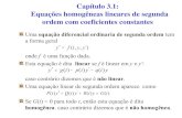 Capítulo 3.1: Equações homogêneas lineares de …§ões...Capítulo 3.1: Equações homogêneas lineares de segunda ordem com coeficientes constantes Uma equação diferencial