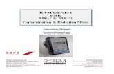 RAM GENE-1 ERK MK-ΙΙΙΙ & MK ... - Safe Technologies GEN… · RAM GENE-1 ERK MK-ΙΙΙΙ & MK-ΙΙΙΙΙΙ Contamination & Radiation Meter Operating Manual Document #PRIR90N2.DOC