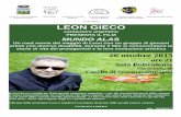 Vi invitano LEON GIECO - Mag Verona€¦ · Leon Gieco è considerato il più grande cantautore argentino e uno dei massimi interpreti della canzone d'autore latinoamericana, ha scritto