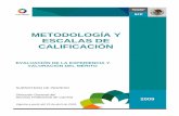 METODOLOGÍA Y ESCALAS DE CALIFICACIÓN...Metodología y Escalas de Calificación para la Evaluación de Experiencia y Valoración del Mérito - 2 I. Objetivo Establecer y dar a conocer
