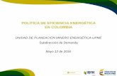 POLITICA DE EFICIENCIA ENERGÉTICA EN COLOMBIA...Unidad de Planeación Minero Energética F-DI-04 Entrada de vehículos eléctricos en algunas categorías. Penetración de híbridos