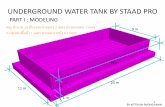 UNDERGROUND WATER TANK BY STAAD PRO€¦ · underground water tank by staad pro part i : modeling 18 m 11 m 3 m 9 m 1 m 20 m pile จ ำนวน 28 ต้นระยะห่ำงทุกๆ