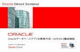 Oracle Direct Seminar... Oracleデータベースアプリを簡単作成!APEX4.0徹底解説 Oracle Direct Seminar 日本オラクル株式会社