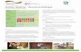 EnDev Bolivia – Acceso a Energía · § Cocinas mejoradas EnDev realiza la transferencia de tecnología y conocimientos de las cocinas mejoradas o eficientes (cocina “Malena”