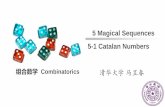 5 Magical Sequences 5-1 Catalan Numbers...Catalan Numbers • Hot research topic in the 20th century – M.Kuchinski found 31 structures that could be enumerated by Catalan numbers.