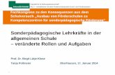 Sonderpädagogische Lehrkräfte in der allgemeinen Schule ... · (Kreie 1994, Wocken 1988, Haeberlin et al. 1992, Meister/ Sander 1993, Lütje-Klose 1997, Dumke et al. „Kooperation