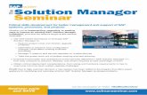 #SolManSeminar Register early and SAVE ... Whether you’re implementing, upgrading, or seeking ways to improve an existing SAP® Solution Manager installation, you’ll find the lessons