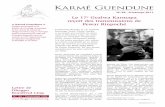 Le 17 Gyalwa Karmapa reçoit des transmissions de Pewar ... · , traduit de l'anglais) Lettre de Dhagpo Kundreul Ling N° 29 - Printemps 2011 Le 17e Gyalwa Karmapa reçoit des transmissions