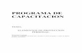 PROGRAMA DE CAPACITACION - UNICEN · 2003-12-26 · RECOMENDACIONES PARA EL USO DE ESCALERAS Utilice escaleras de material no conductor, tal como madera, fibra de vidrio, etc. JAMAS