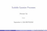 Scalable Gaussian Processeszhenwendai.github.io/slides/gpss2018_slides.pdf · 2020-03-19 · Model Approximation vs. Approximate Inference When the exact model/inference is intractable,