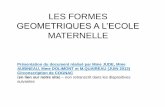 LES FORMES - Académie de Lilleien-roubaix-ouest.etab.ac-lille.fr/files/2017/05/FORMES.pdfLES FORMES GEOMETRIQUES A L’ECOLE MATERNELLE Présentation du document réalisé par Mme