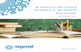 White Paper: Back to Class! UL Class 2 vs. IEC Class II ... · UL Class 2 vs. IEC Class II UL Class 3 vs. IEC Class III Back to Class! Author: Mitchell Rhine ... differences and applications.