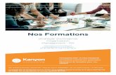 KanyonConsulting-Catalogue de formation v1 · 2019-03-07 · Kanyon Consulting – – contact@kanyon-consulting.fr – 06 74 52 78 21 Bienvenue ! Pour son lancement, je suis heureux