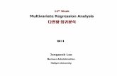 Multivariate Regression Analysis - KOCWcontents.kocw.net/document/12_Multiple Regression... · 2011-12-27 · 분석결과 제시와 해석 • 적합된 회귀직선의 골밀도(l-bmd)의